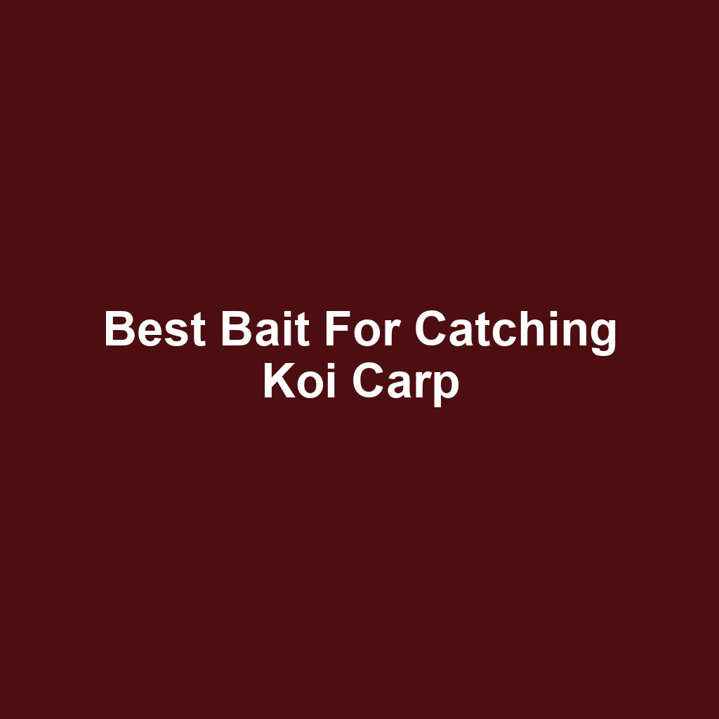 Best Bait for Catching Koi Carp