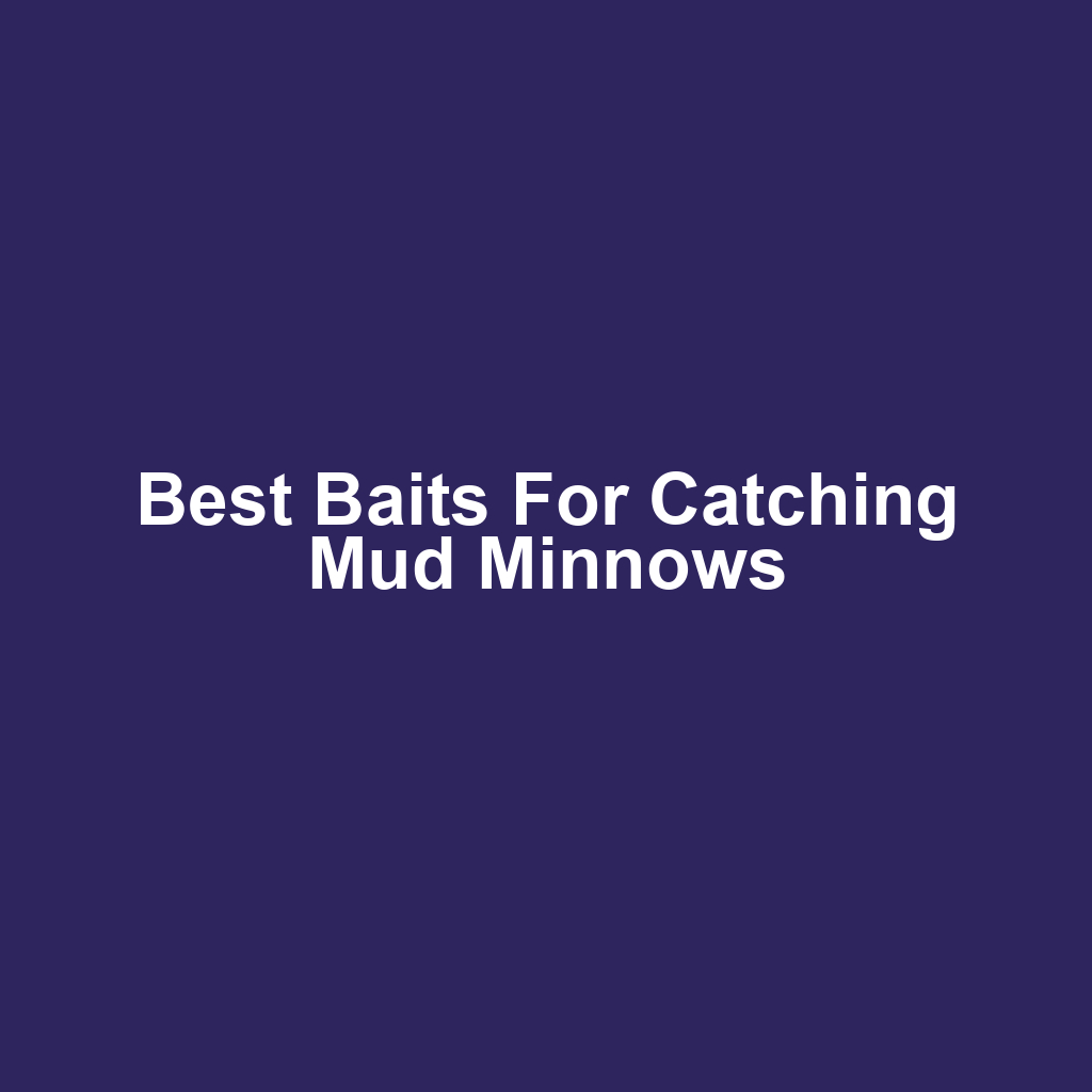 Best Baits for Catching Mud Minnows