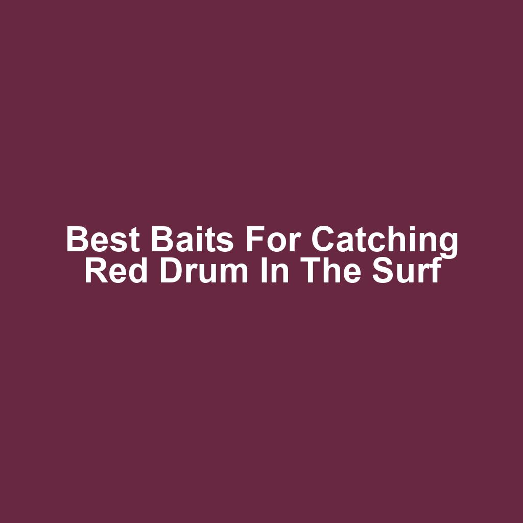 Best Baits for Catching Red Drum in the Surf