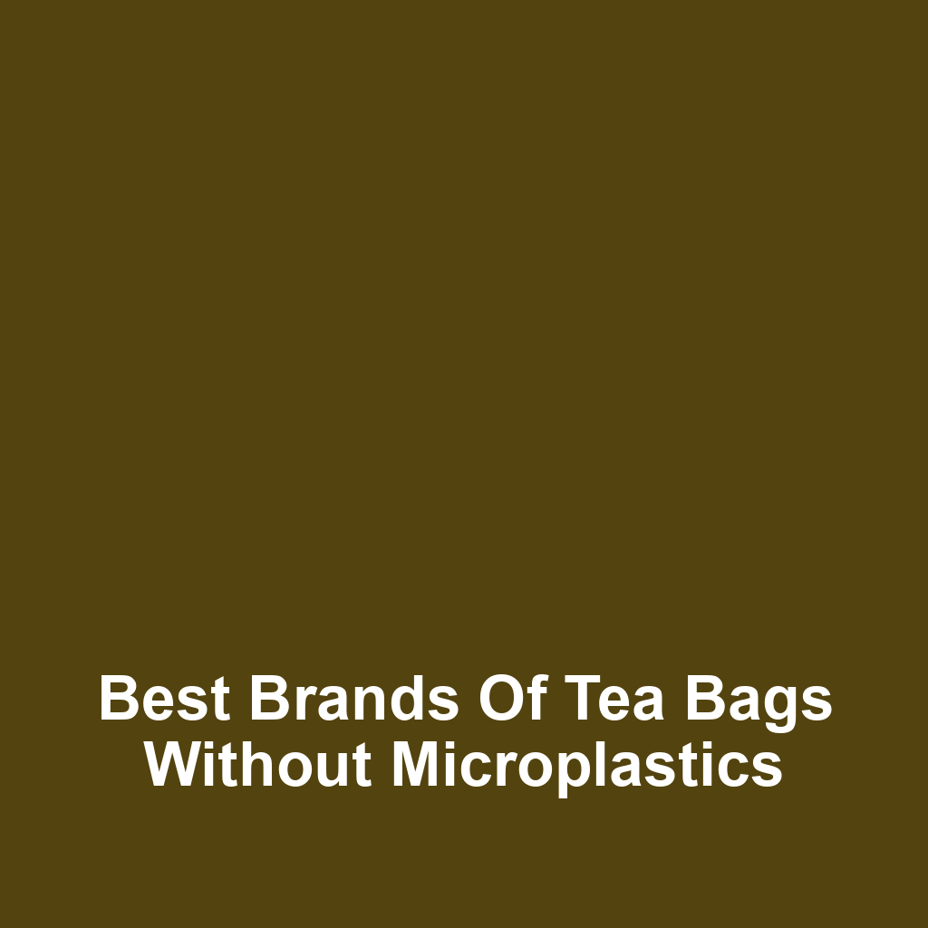 Best Brands of Tea Bags Without Microplastics