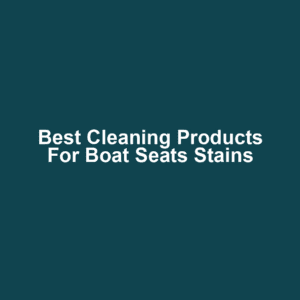 Best Cleaning Products for Boat Seats Stains