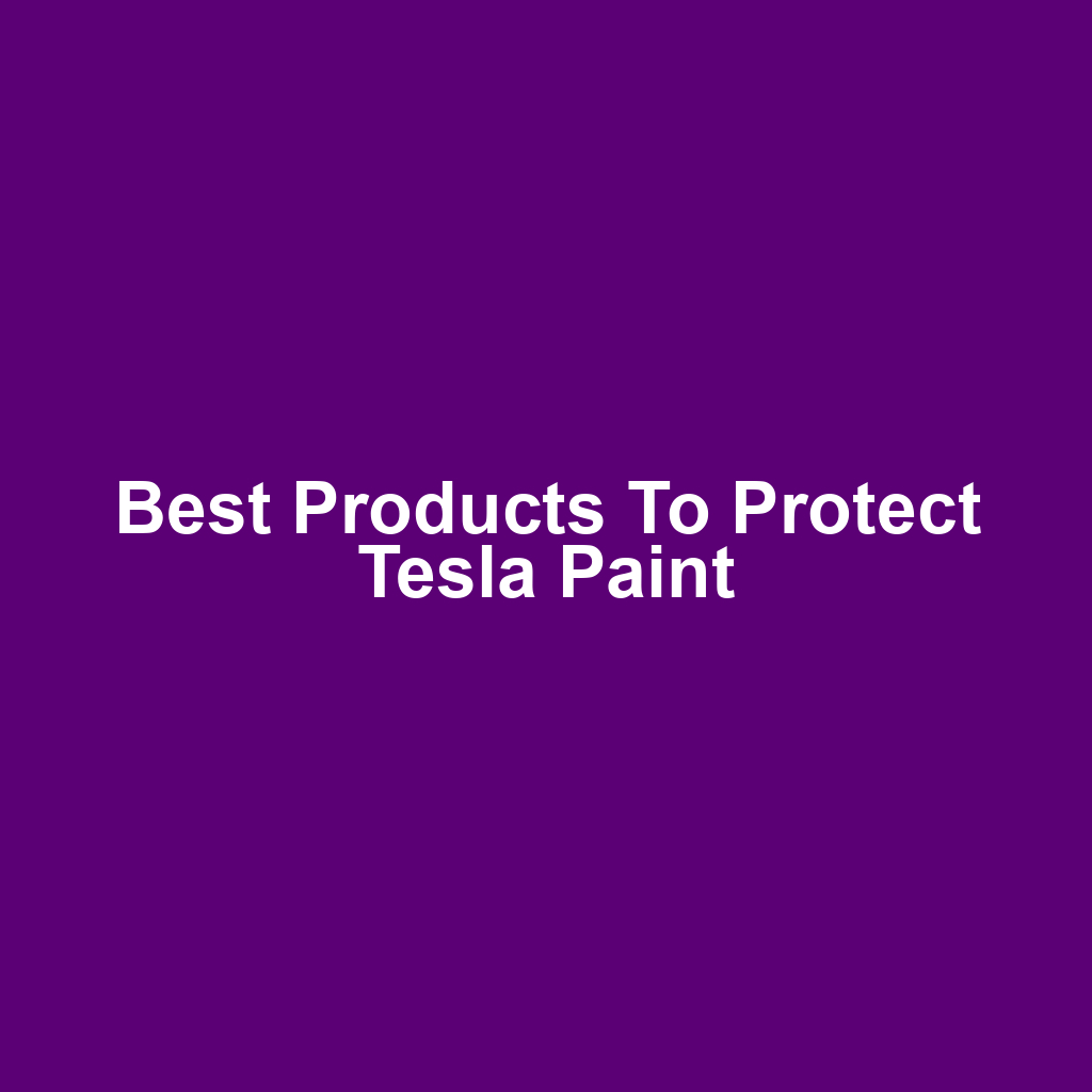 Best Products to Protect Tesla Paint