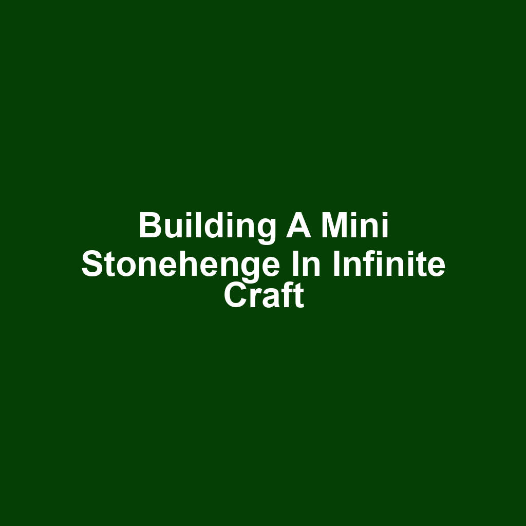 Building a Mini Stonehenge in Infinite Craft