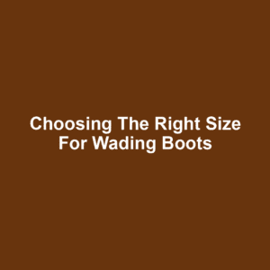 Choosing the Right Size for Wading Boots
