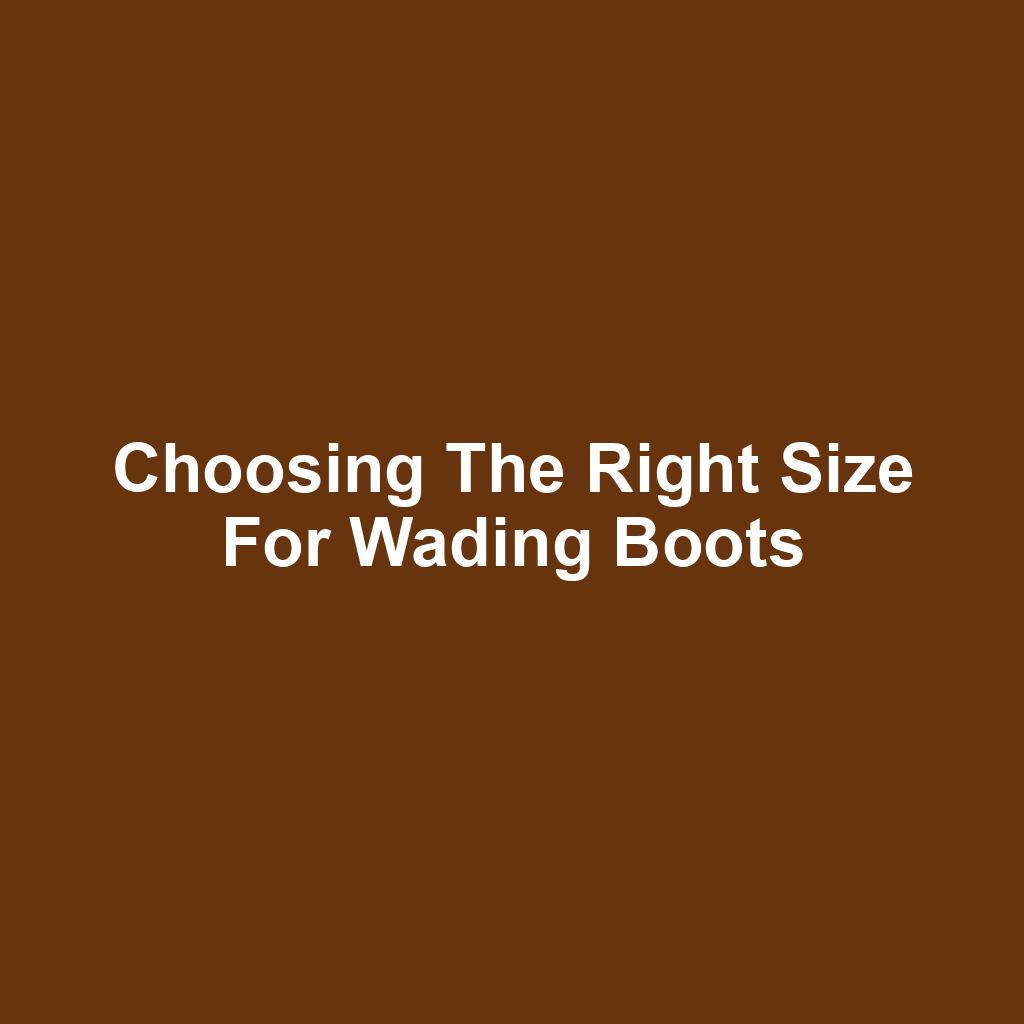 Choosing the Right Size for Wading Boots