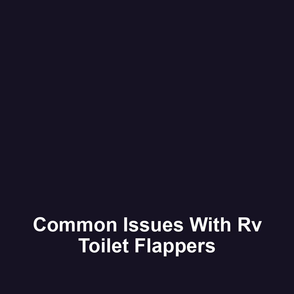 Common issues with rv toilet flappers