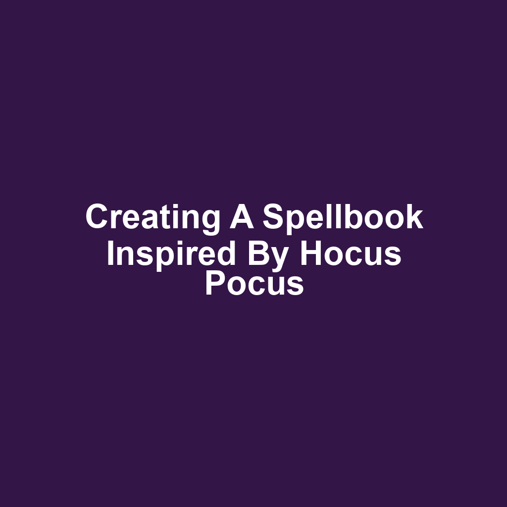 Creating a Spellbook Inspired by Hocus Pocus