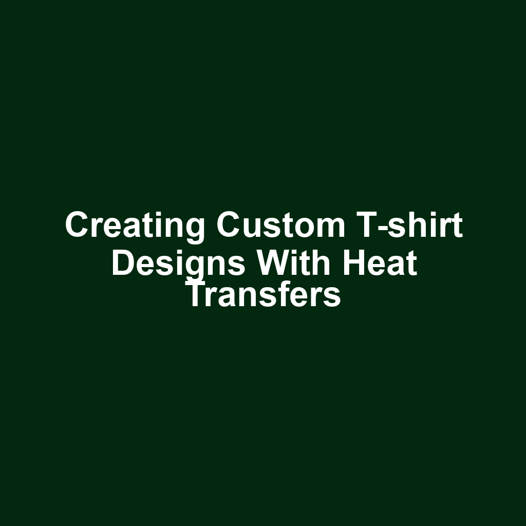 Creating custom t-shirt designs with heat transfers