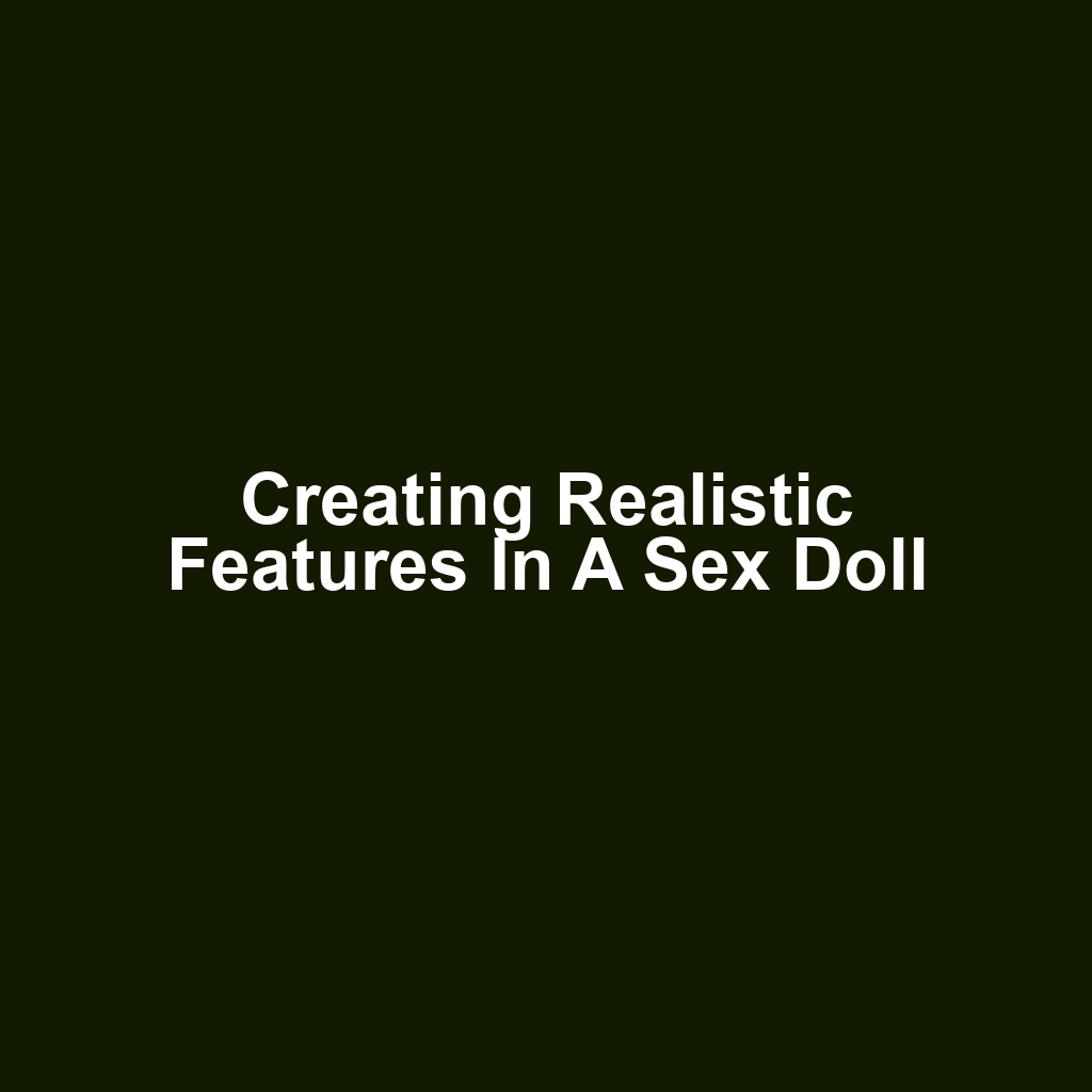 Creating Realistic Features in a Sex Doll