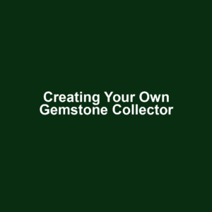 Creating Your Own Gemstone Collector