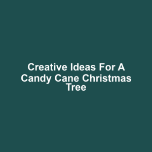 Creative Ideas for a Candy Cane Christmas Tree