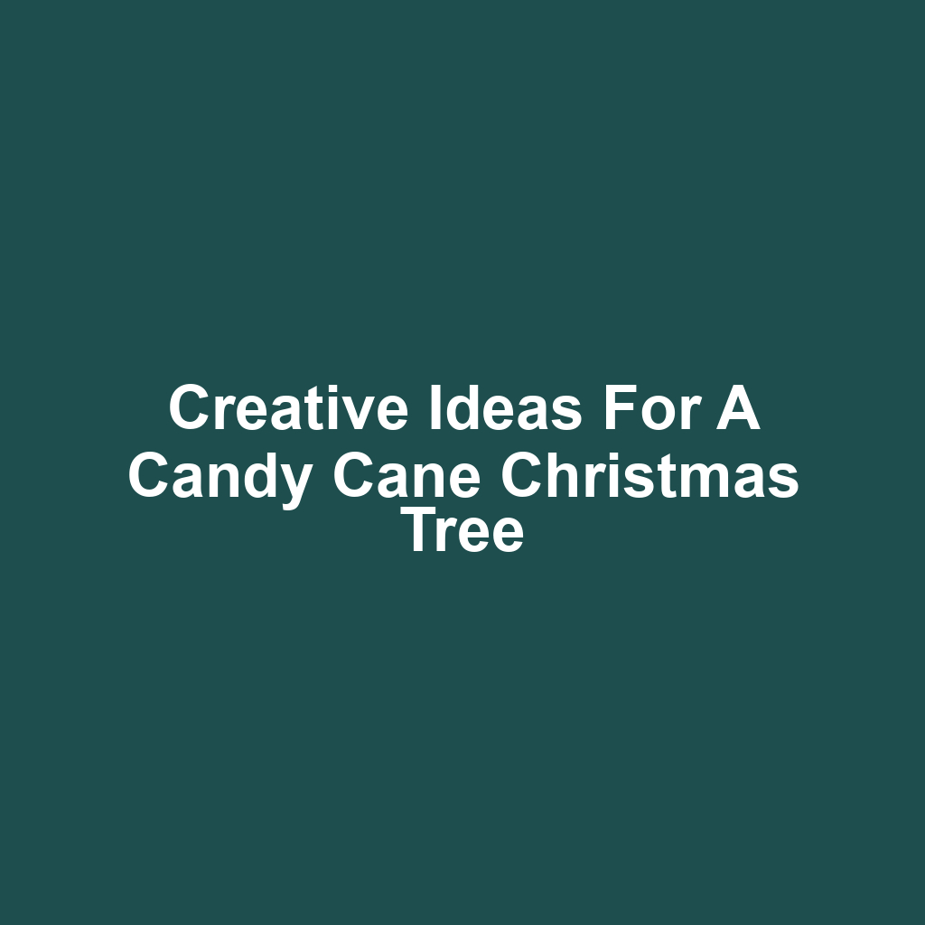 Creative Ideas for a Candy Cane Christmas Tree
