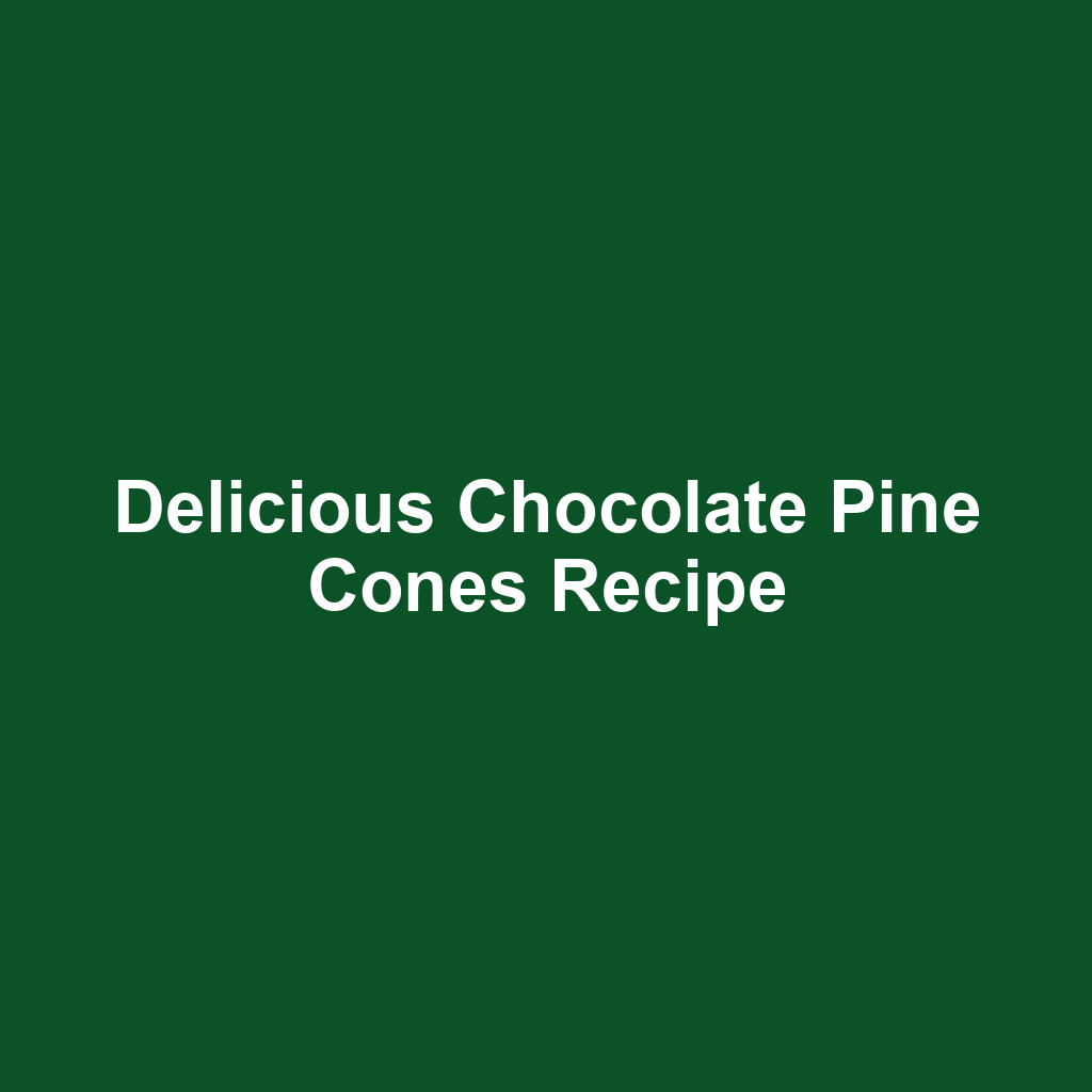 Delicious Chocolate Pine Cones Recipe