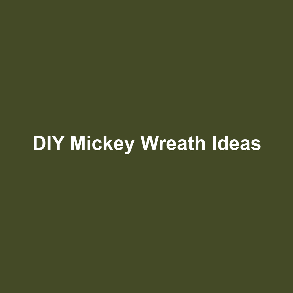 DIY Mickey Wreath Ideas