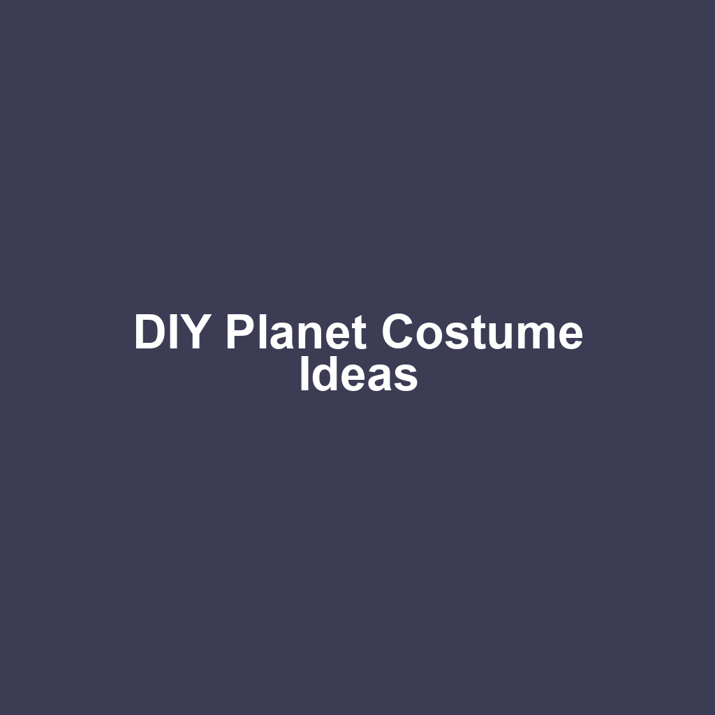 DIY Planet Costume Ideas