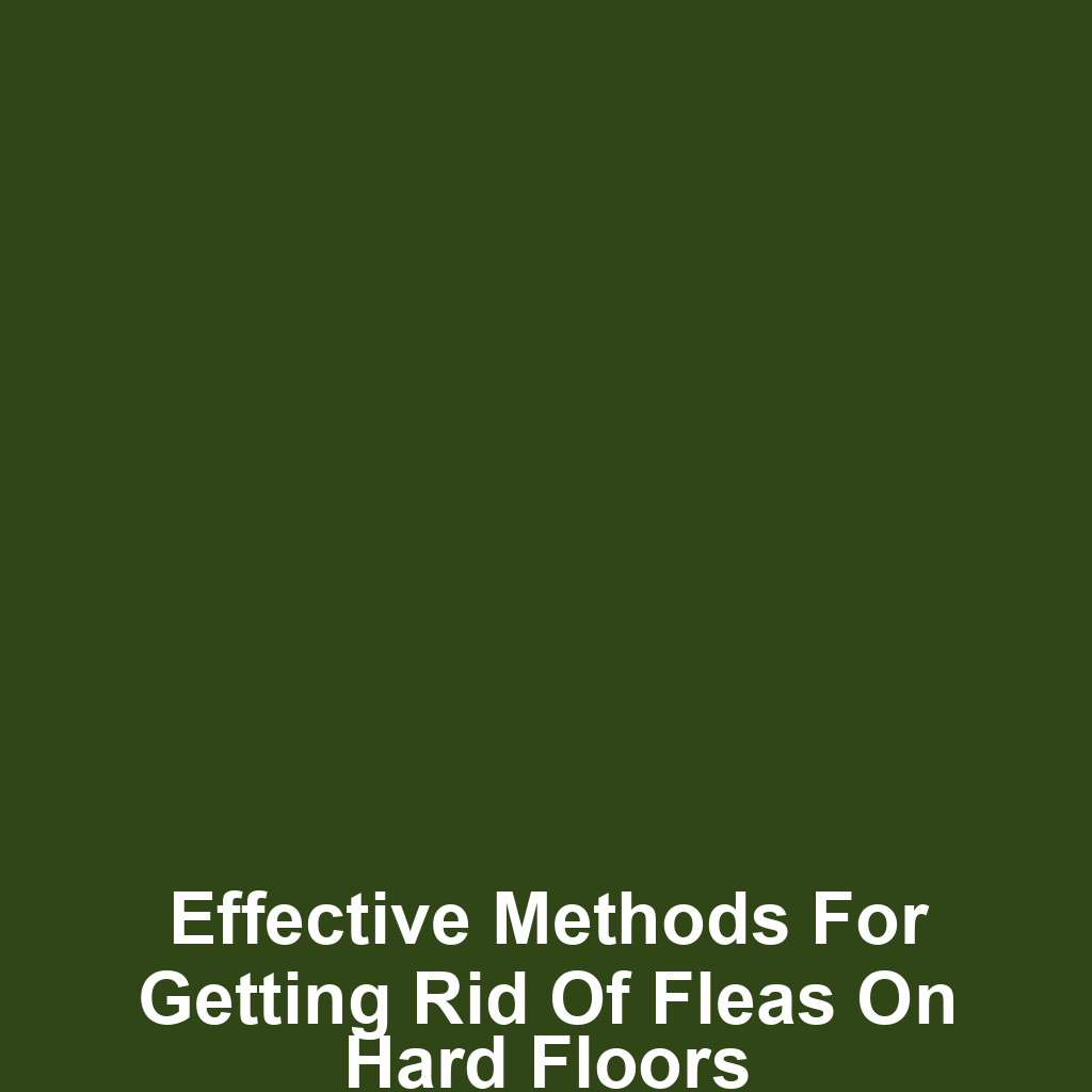Effective Methods for Getting Rid of Fleas on Hard Floors
