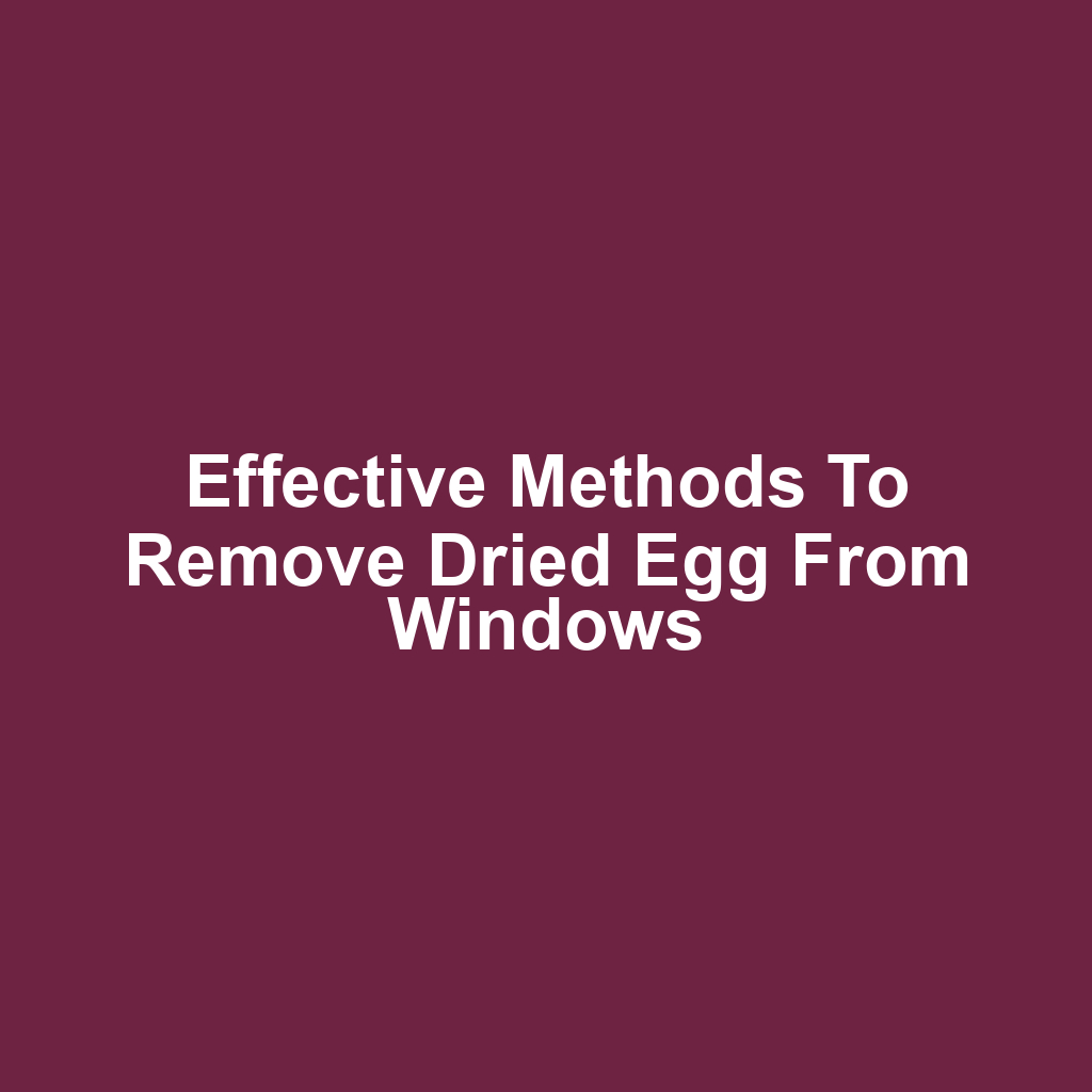 Effective methods to remove dried egg from windows