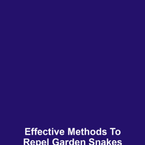 Effective Methods to Repel Garden Snakes