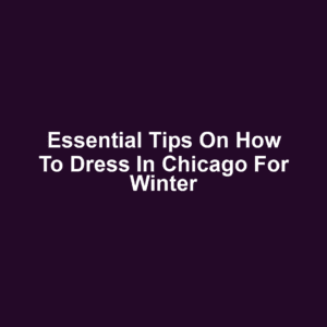 Essential Tips on How to Dress in Chicago for Winter