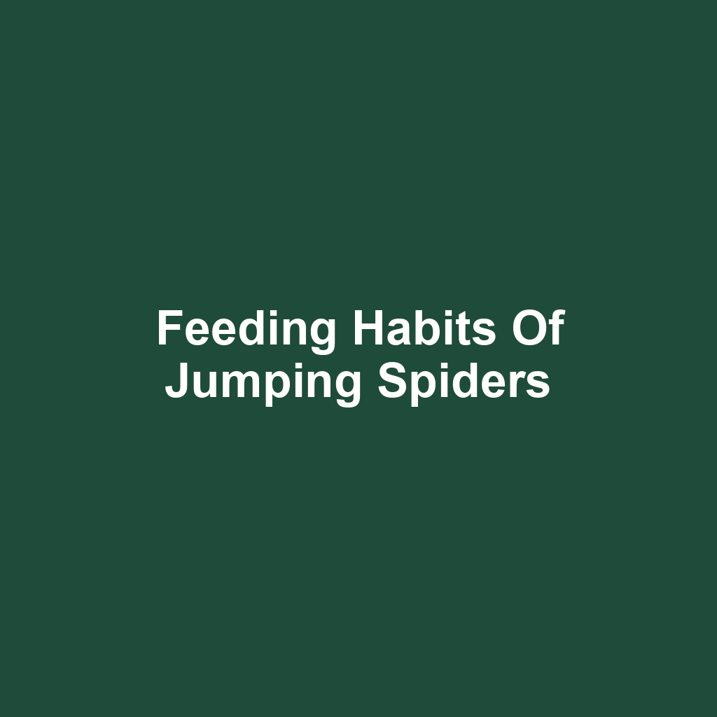 Feeding Habits of Jumping Spiders