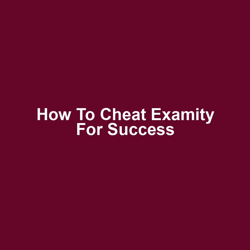 How to Cheat Examity for Success