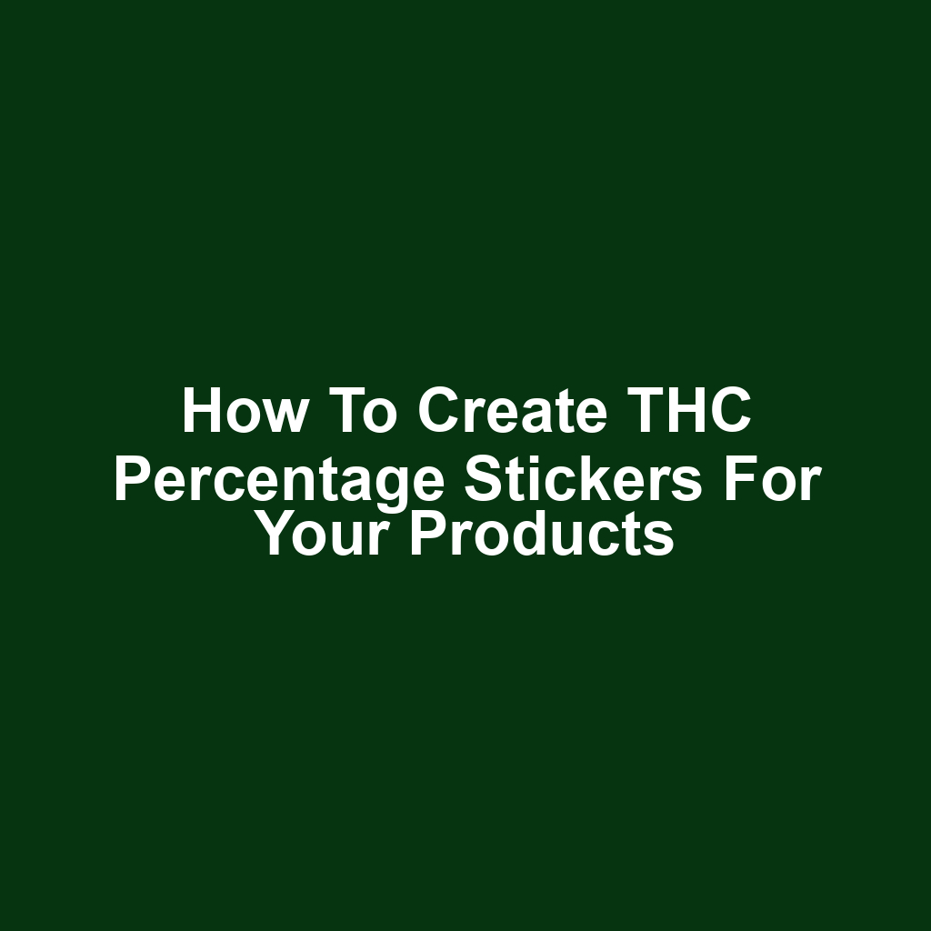 How to Create THC Percentage Stickers for Your Products