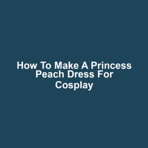 How to Make a Princess Peach Dress for Cosplay