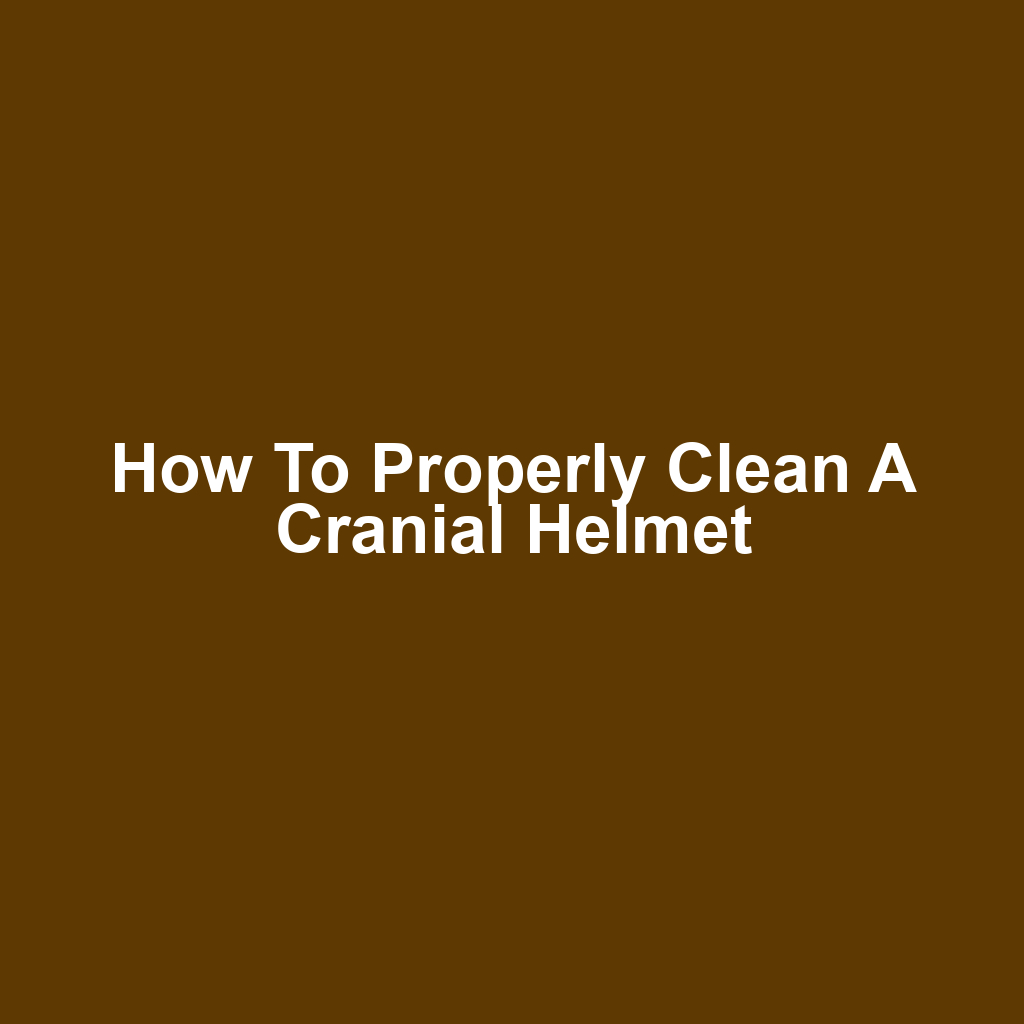 How to Properly Clean a Cranial Helmet