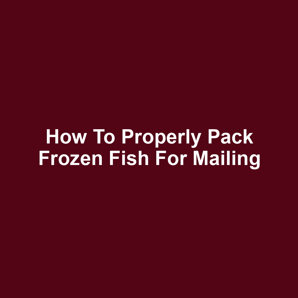How to Properly Pack Frozen Fish for Mailing