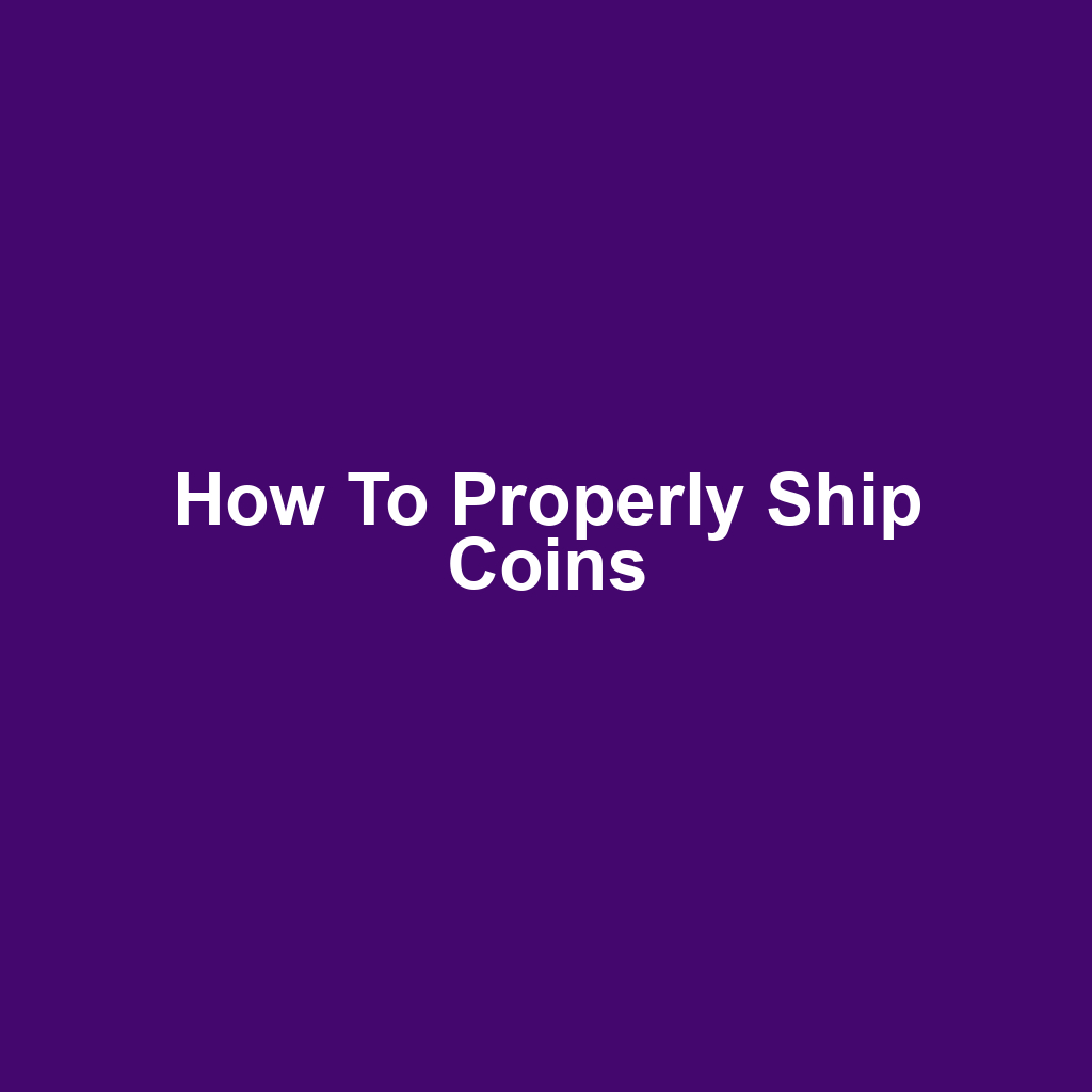 How to Properly Ship Coins