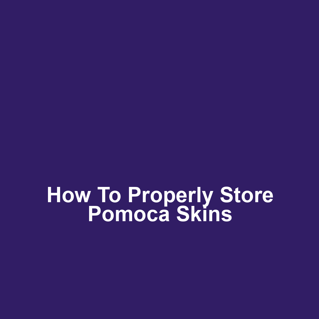 How to Properly Store Pomoca Skins