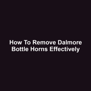 How to Remove Dalmore Bottle Horns Effectively