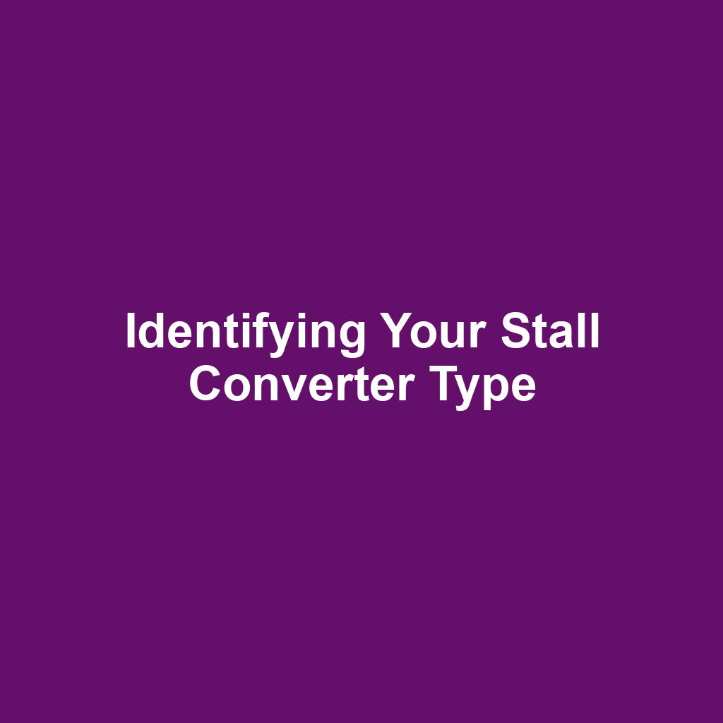 Identifying Your Stall Converter Type