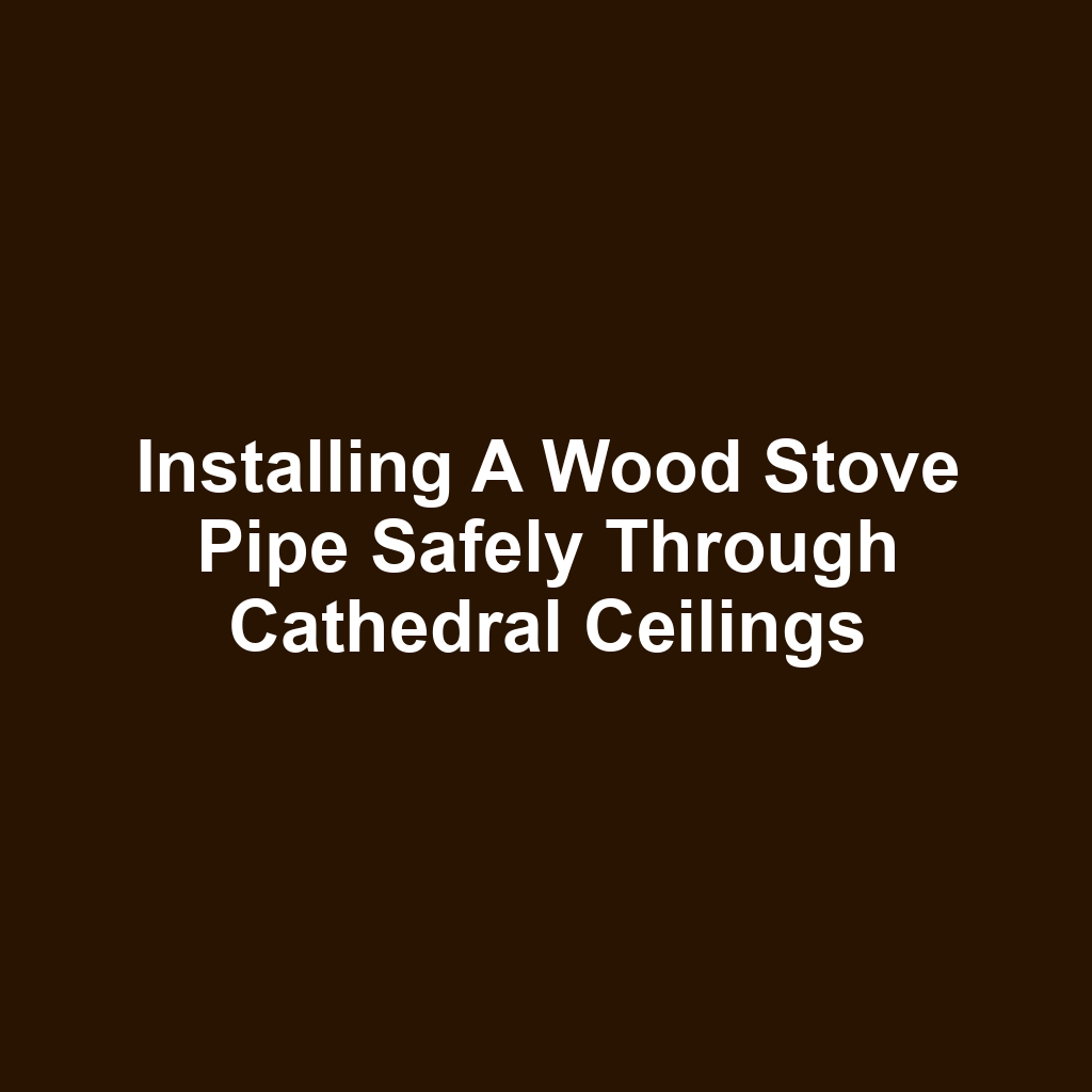 Installing a Wood Stove Pipe Safely Through Cathedral Ceilings