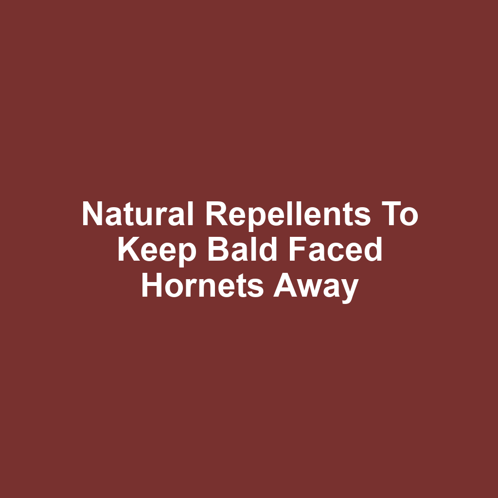 Natural Repellents to Keep Bald Faced Hornets Away