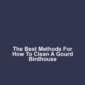 The Best Methods for How to Clean a Gourd Birdhouse