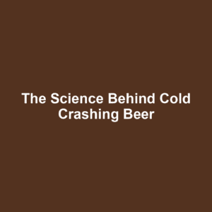 The Science Behind Cold Crashing Beer