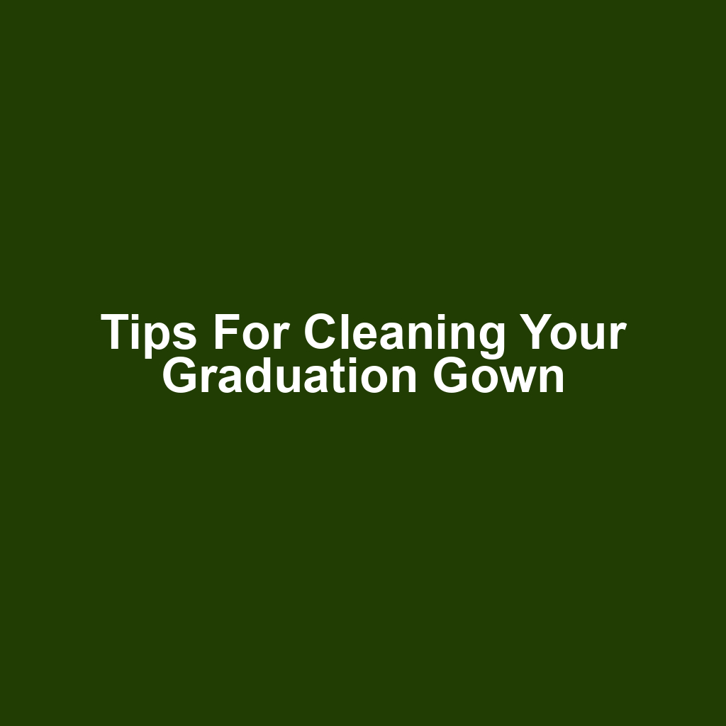Tips for Cleaning Your Graduation Gown