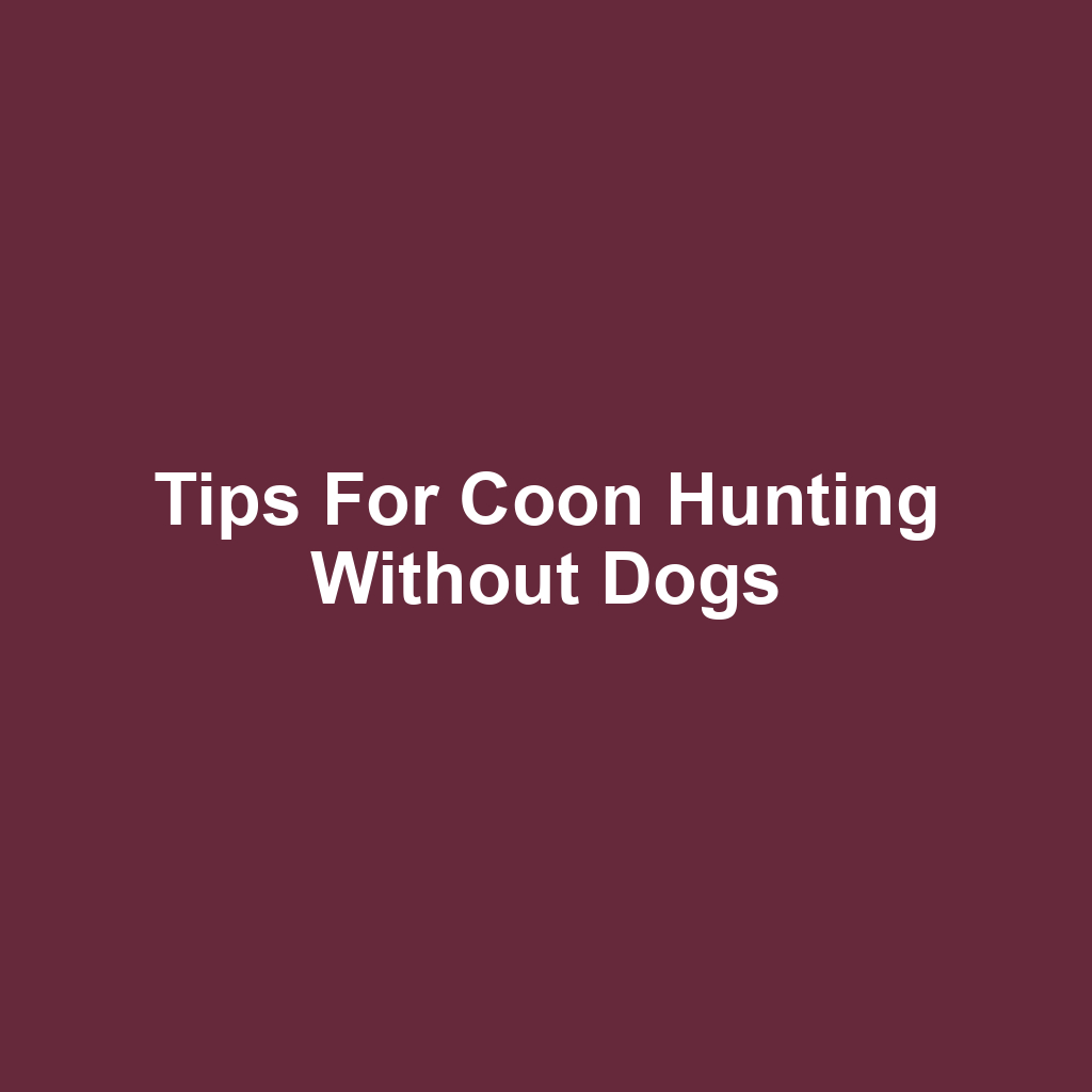 Tips for Coon Hunting Without Dogs