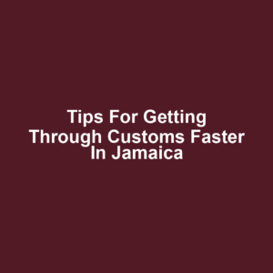 Tips for Getting Through Customs Faster in Jamaica