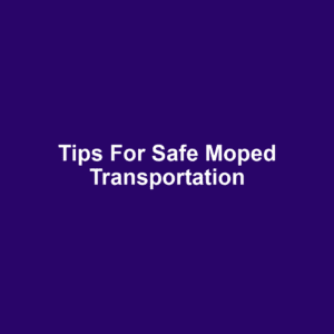 Tips for Safe Moped Transportation