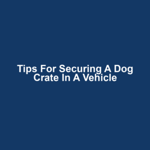 Tips for Securing a Dog Crate in a Vehicle