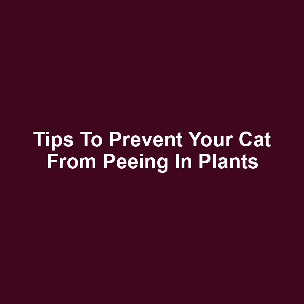 Tips to prevent your cat from peeing in plants