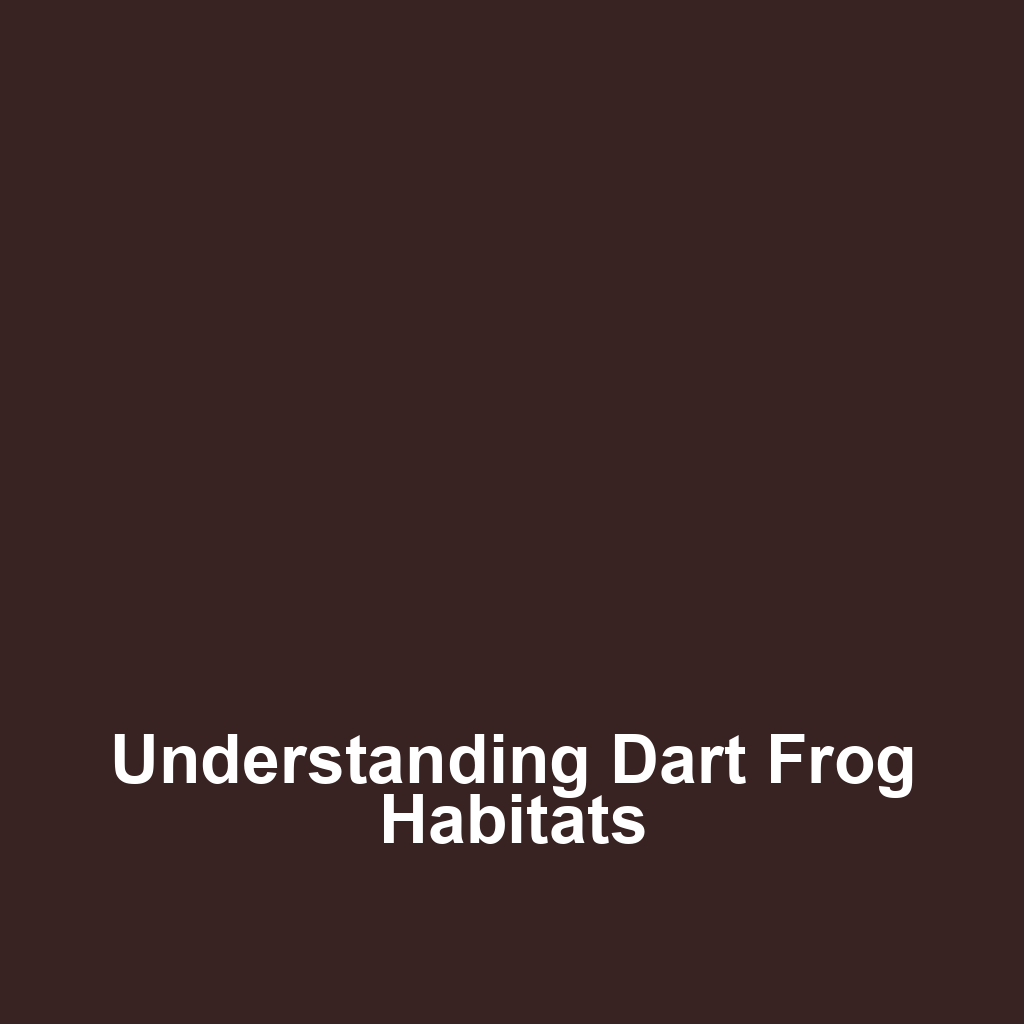 Understanding Dart Frog Habitats