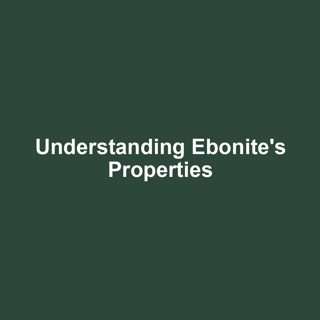 Understanding Ebonite's Properties
