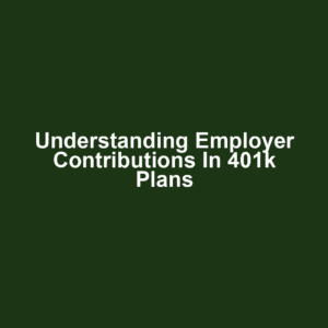 Understanding Employer Contributions in 401k Plans