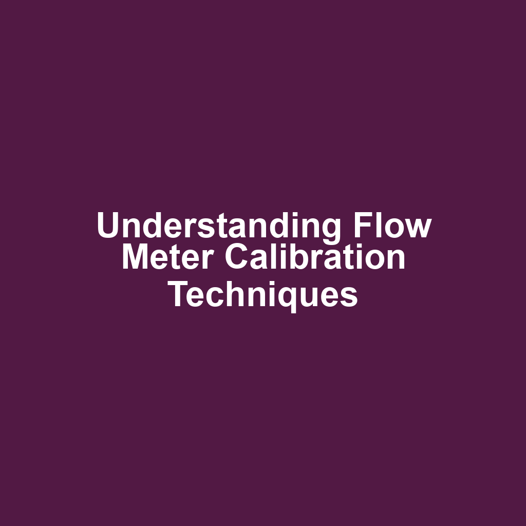 Understanding Flow Meter Calibration Techniques