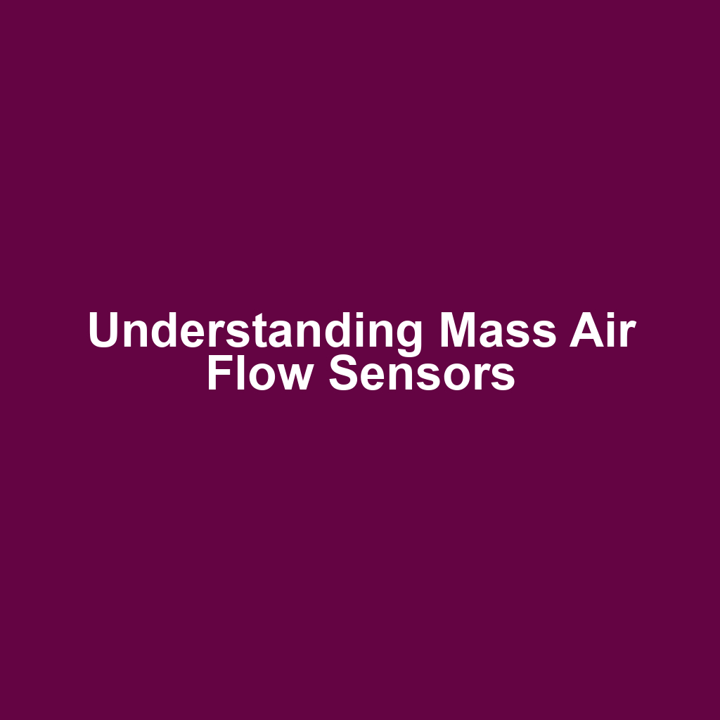 Understanding Mass Air Flow Sensors