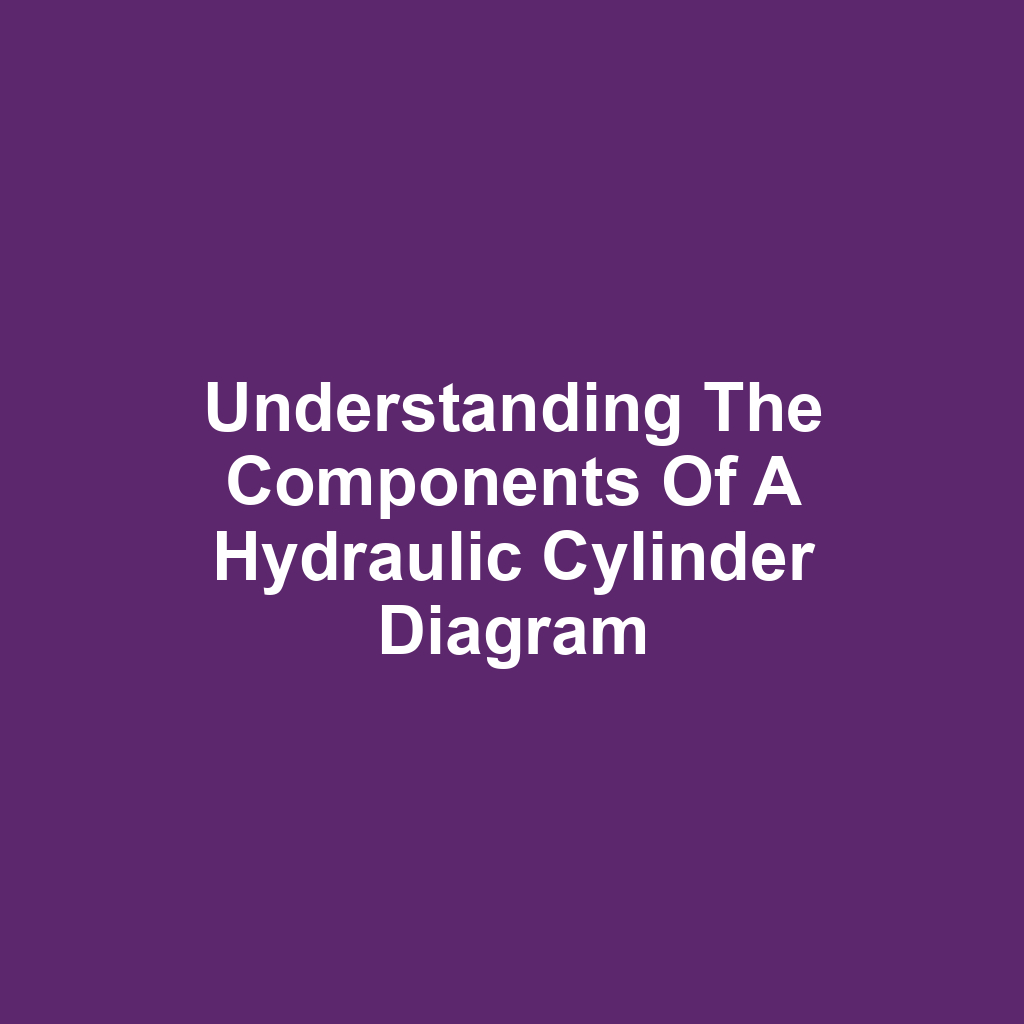 Understanding the Components of a Hydraulic Cylinder Diagram