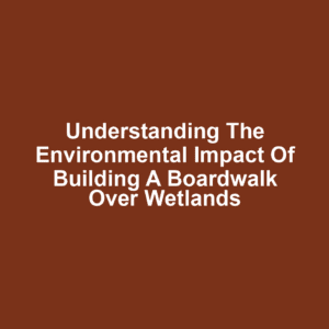 Understanding the environmental impact of building a boardwalk over wetlands